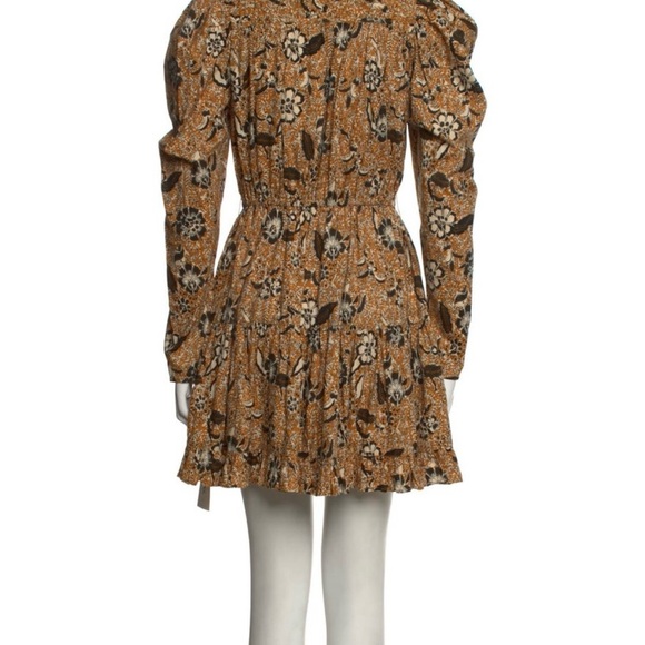 Ulla Johnson Nailah Printed Puff Sleeve Belted Pocket Mini Dress Size 2 - Picture 5 of 15